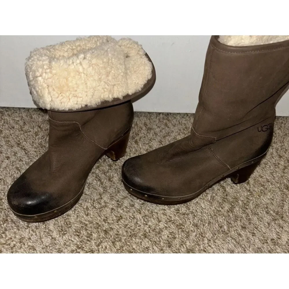 Ugg Lynnea Clog Boot 5/EU36 Shearling‎ Winter Warm Snow Boho Gorp Goblin Minimal